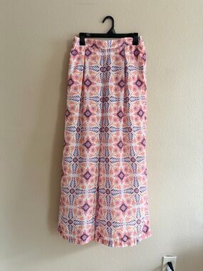 America & Beyond Wide Leg Tile Print Flowy Pants